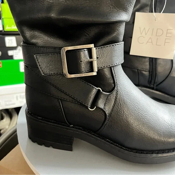 Carlos by Carlos Santana Wide Calf Black Over the Knee Boots - Picture 6 of 9